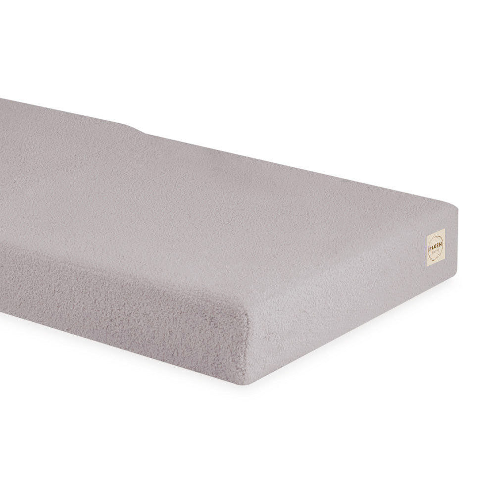 Matelas Foldie large avec appui - tête - Agneau gris - Plush Nest - myplayground