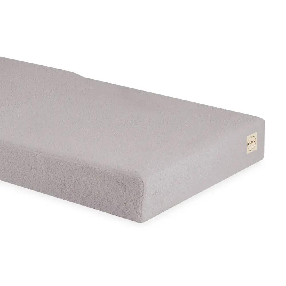 Matelas Foldie large avec appui-tête - Agneau gris - Plush Nest by Misioo