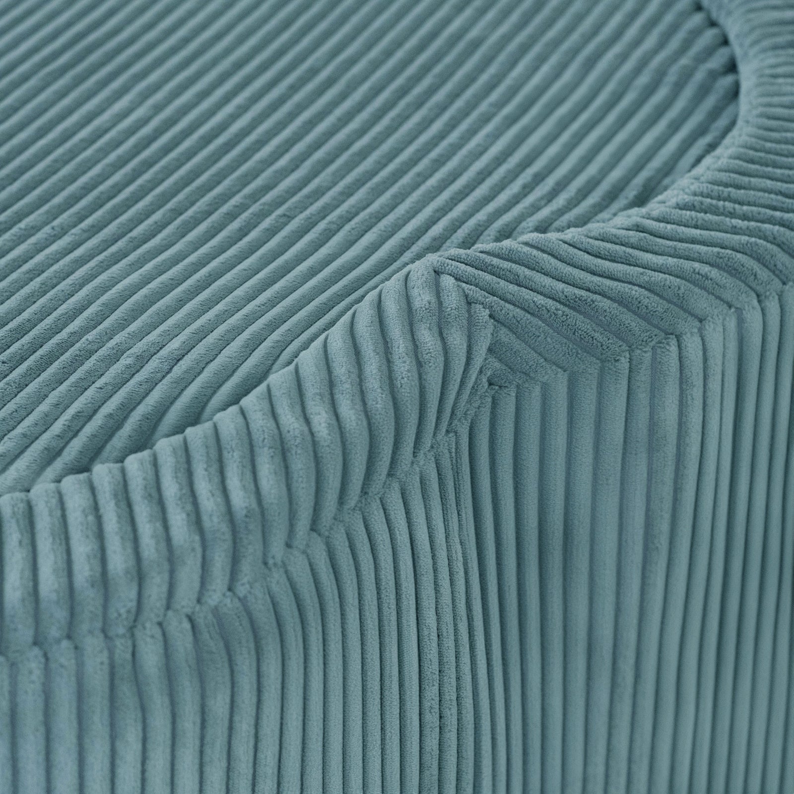 Piscine à balles avec tapis, 95x30, bleu, velours côtelé premium, Floral Fun Zone (+ 200 boules perle, perle menthe, argent) - Plush Nest - Misioo by Misioo