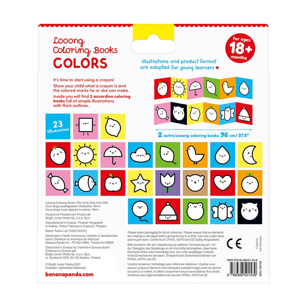 Livres de Coloriage Looong The Write Grip - Couleurs - Banana Panda - myplayground