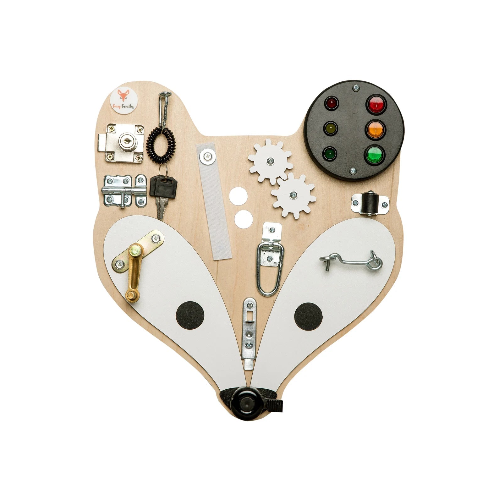 Tête de renard Busy Board - Planche sensorielle - Jeu de motricite pour enfant ( 3 ans et + ) by FoxyFamily