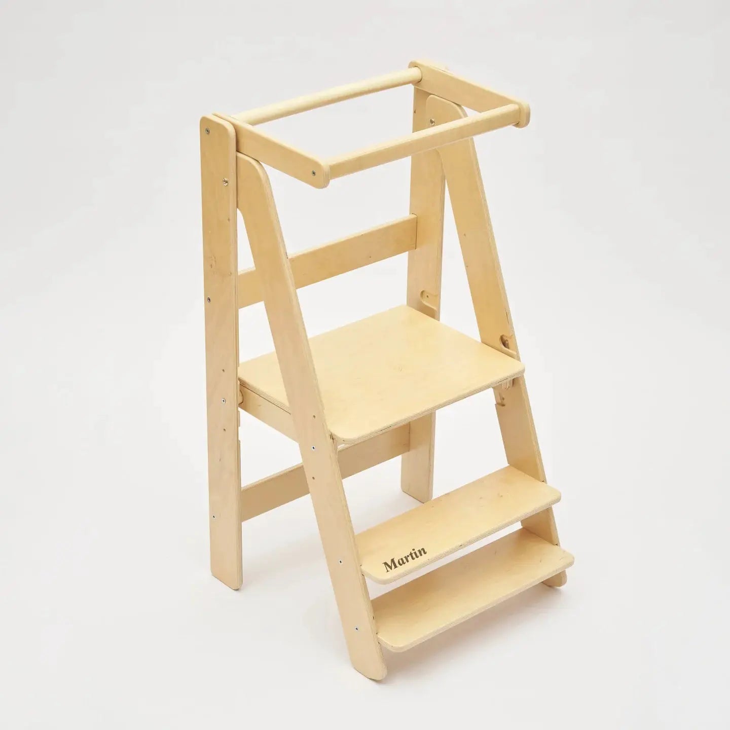 Tour d'Apprentissage Pliable - Bois Brut (non verni), 18 à 24 mois - BusyKids by BusyKids