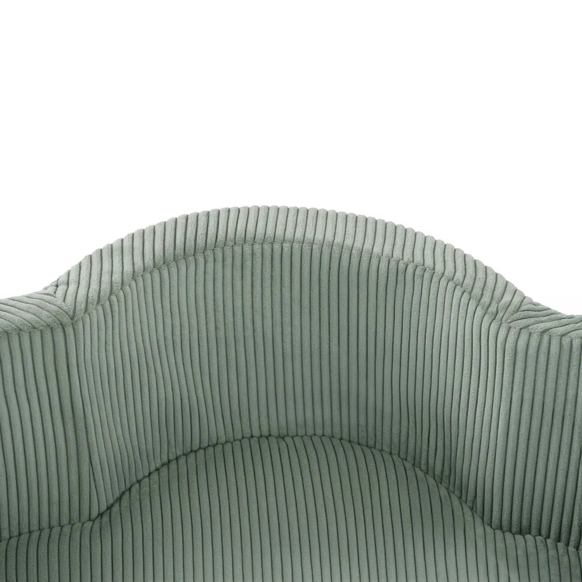 Piscine à balles avec tapis, 95x30, vert, velours côtelé premium, Floral Fun Zone (+ 200 boules perle, perle menthe, argent) - Plush Nest - Misioo by Misioo