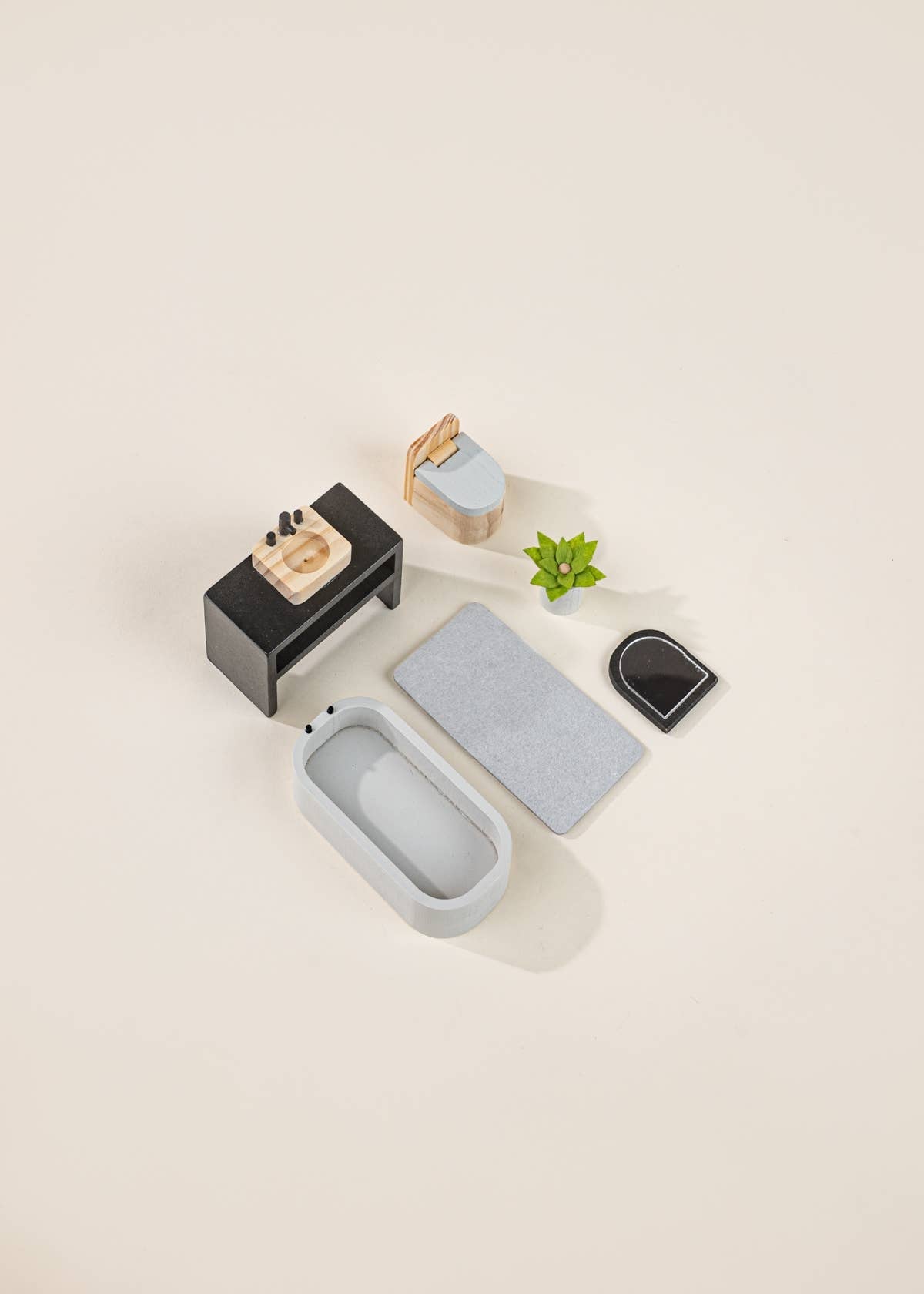 Meubles et accessoires de salle de bain pour maison de poupée - bois - Coco Village - myplayground