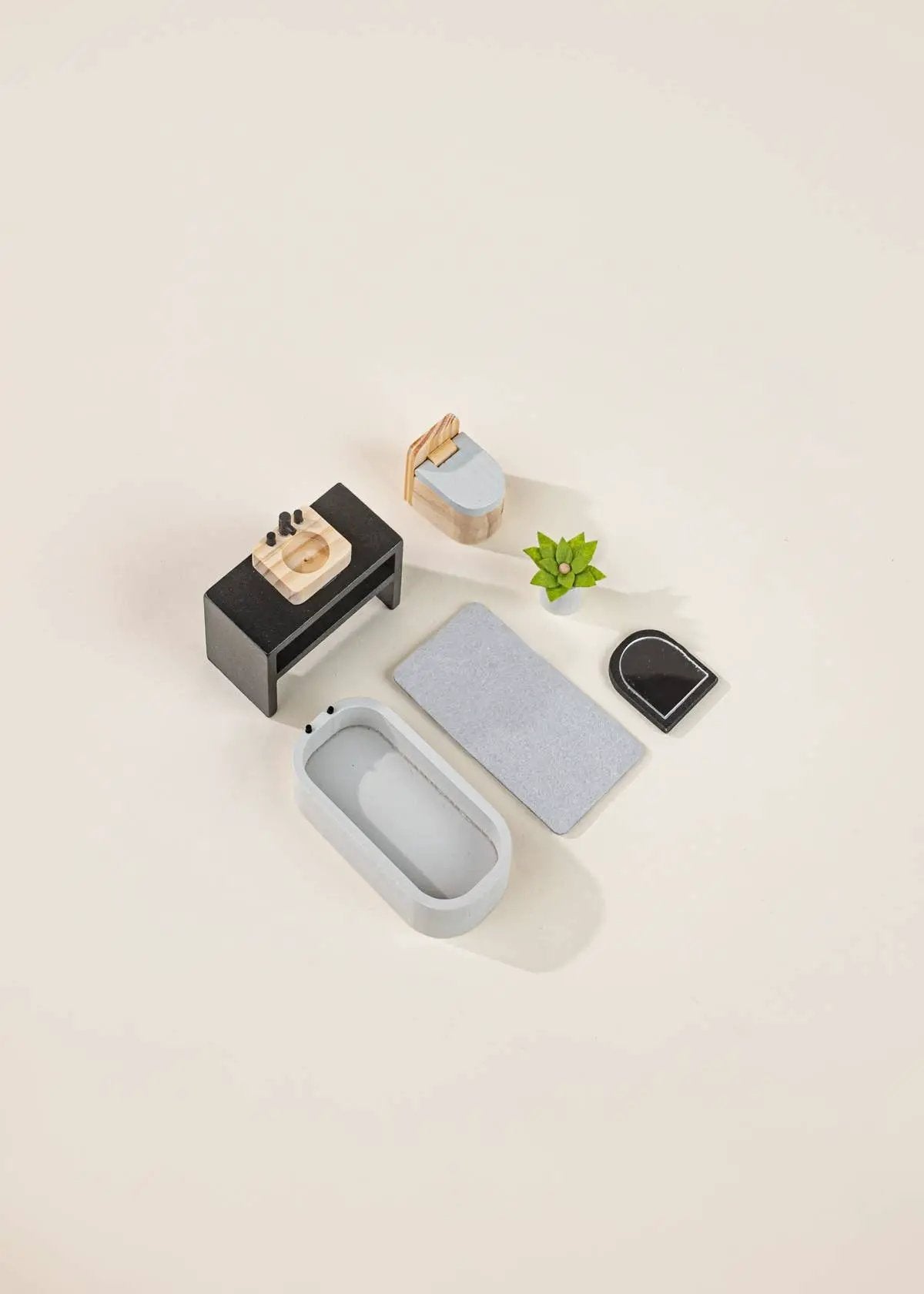 Meubles et accessoires de salle de bain pour maison de poupée - bois - Coco Village by Coco Village
