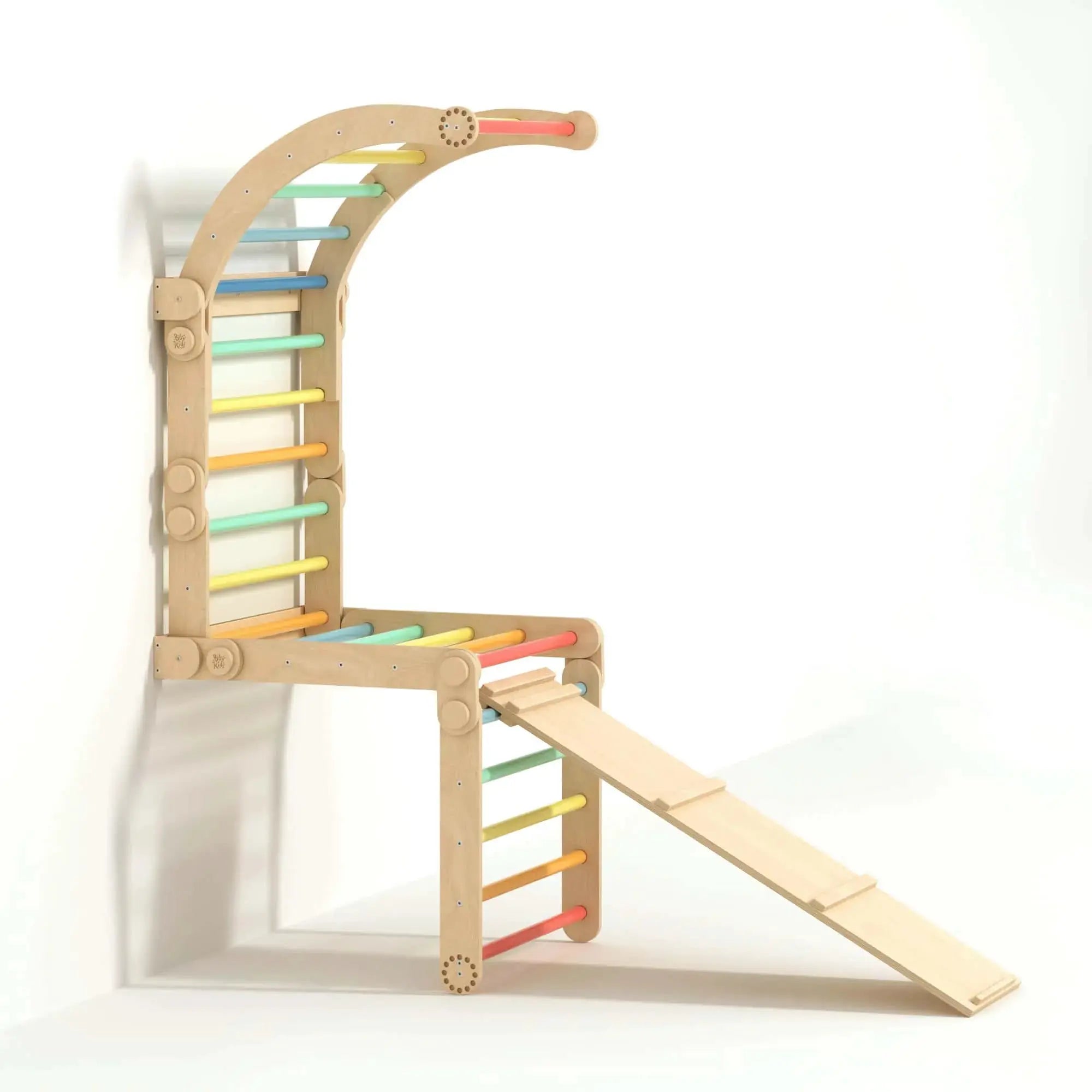 Fixations Murales pour l'ensemble d’escalade - bois naturel, 18 à 24 mois - BusyKids by BusyKids