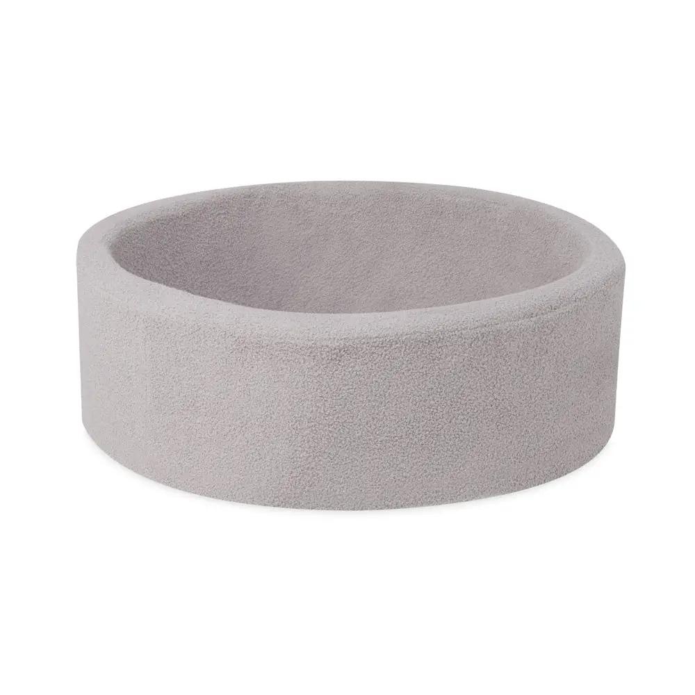 Piscine à balles - ronde 90x30 cm, agneau gris- Plush Nest - Misioo by Misioo