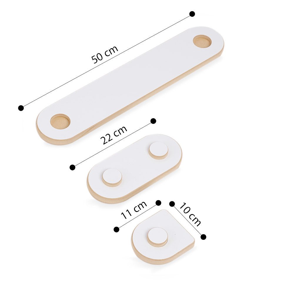 Parcours d’équilibre pour enfants - Bois blanc, jouet montessori, équilibre enfant - Plush nest - myplayground