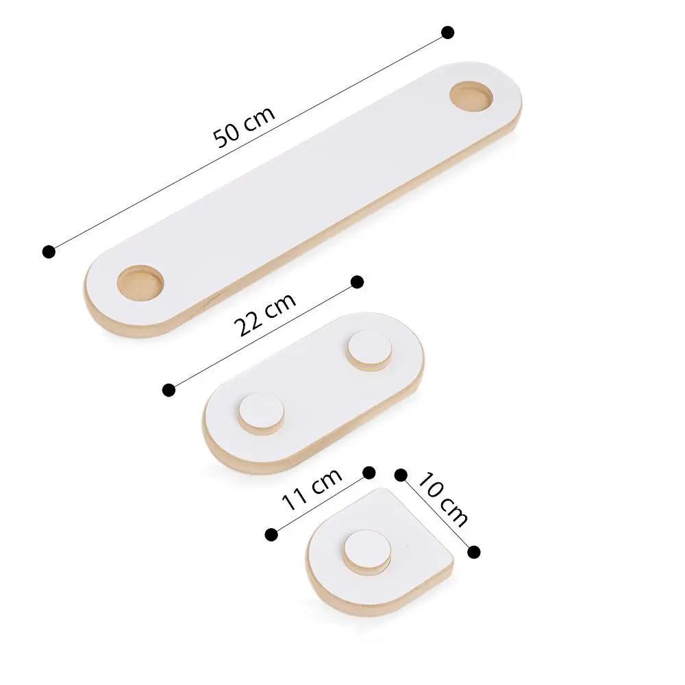 Parcours d’équilibre pour enfants - Bois blanc, jouet montessori, équilibre enfant - Plush nest by Misioo