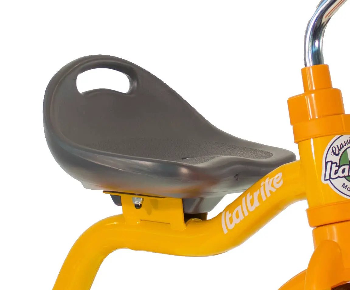 Tricycle Transporter Road Work Orange Italtrike Pour Enfants 2 À 5 Ans Robuste Châssis Métal Guidon Chromé Roues Gomme by Italtrike