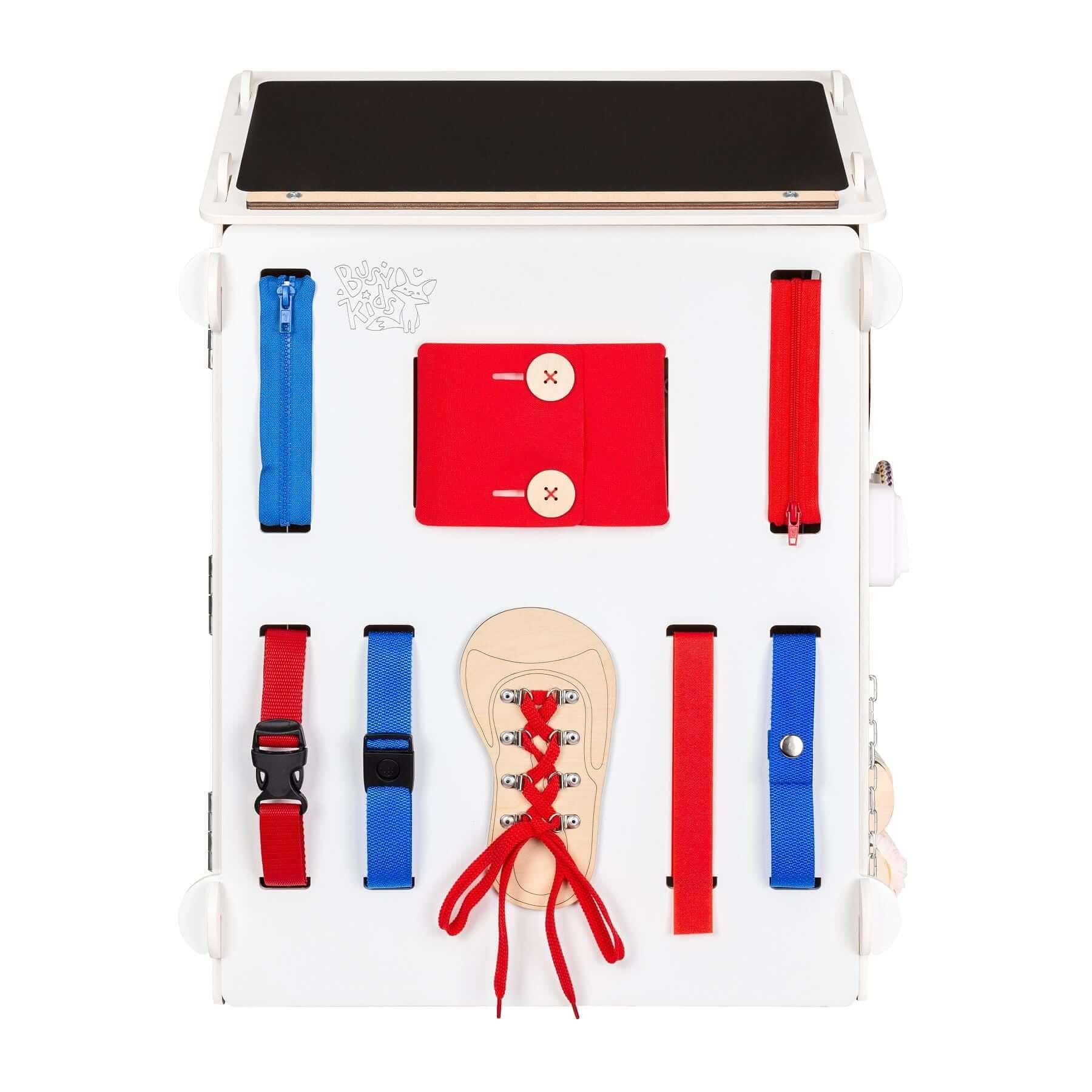 Maisonnette Éducative Blanche - Bois Natura, 12 à 18 mois, montessori - BusyKids - myplayground