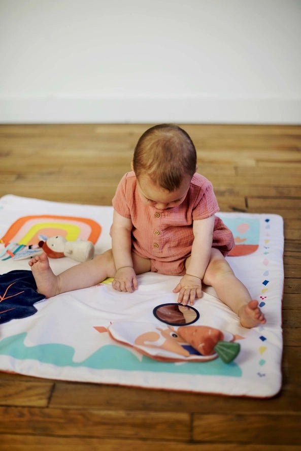 Tapis d'Éveil Gabin Lapin - 80 x 80 cm - Ebulobo - myplayground