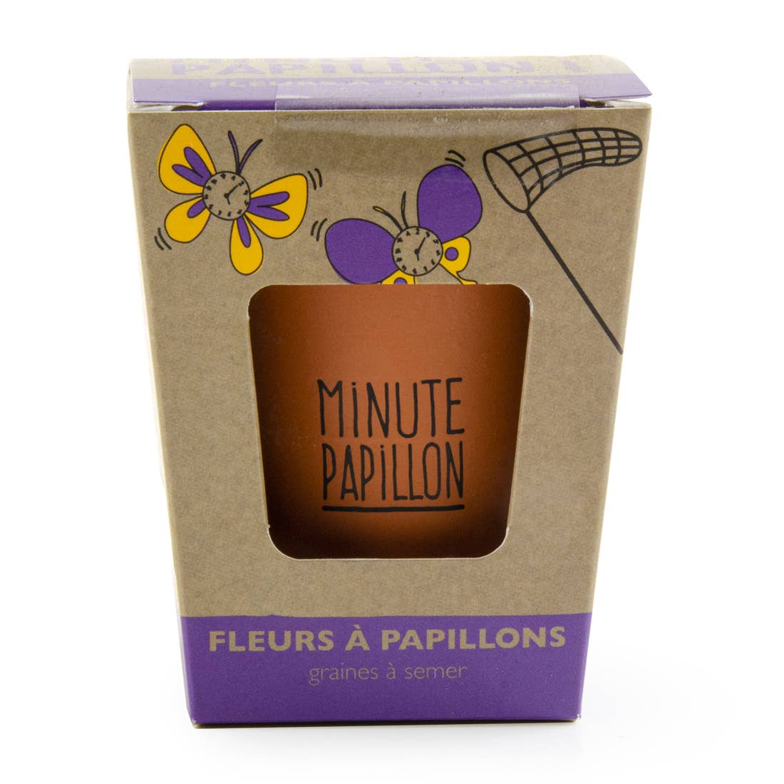 Kit message "Minute Papillon" - Fleurs papillons - Kit créatif de jardinage Enfant by Radis Et Capucine
