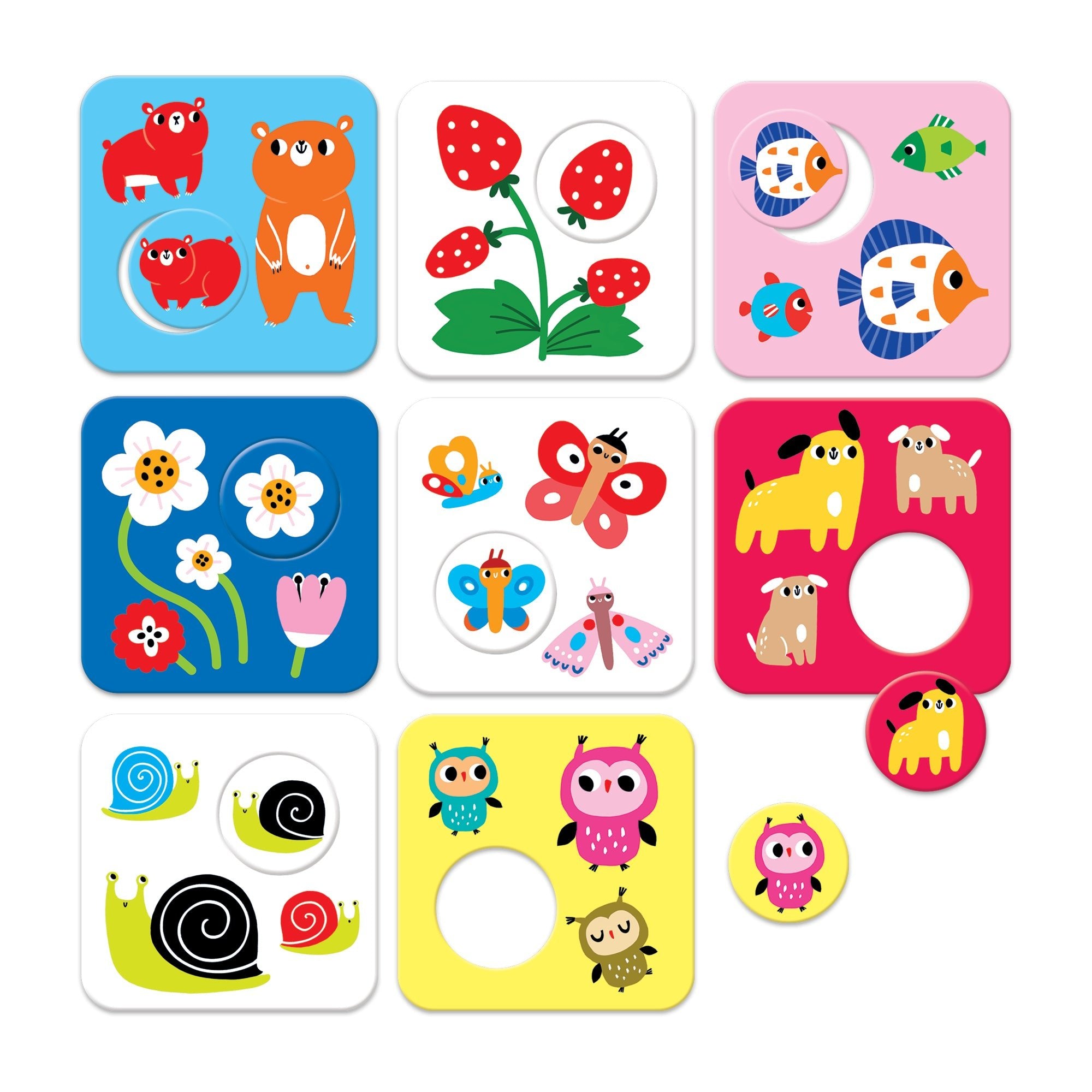 Puzzle Contraste Élevé Lots à Associer - Banana Panda - myplayground