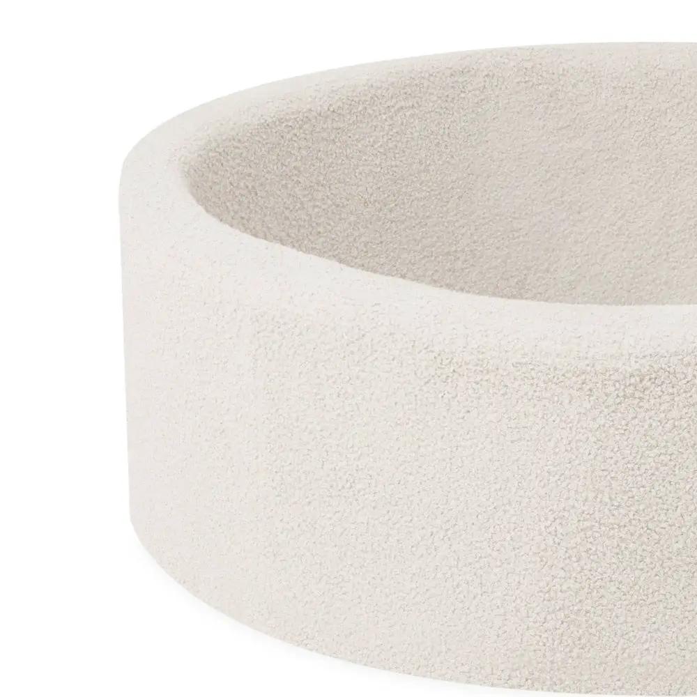 Piscine à balles - ronde 90x30 cm, agneau crème (+ 200 boules or, perle, transparentes) -Plush Nest- Misioo by Misioo