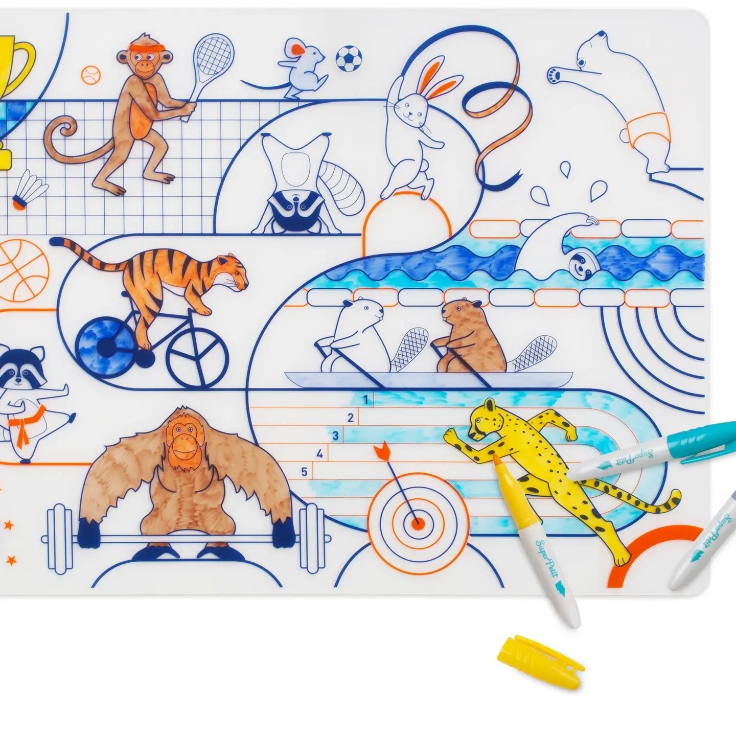 Coloriage réutilisable - Set en silicone Sport - SuperPetit - myplayground
