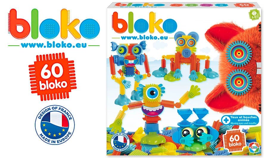 Coffret 60 Bloko Construction De Monstres - Bloko - myplayground