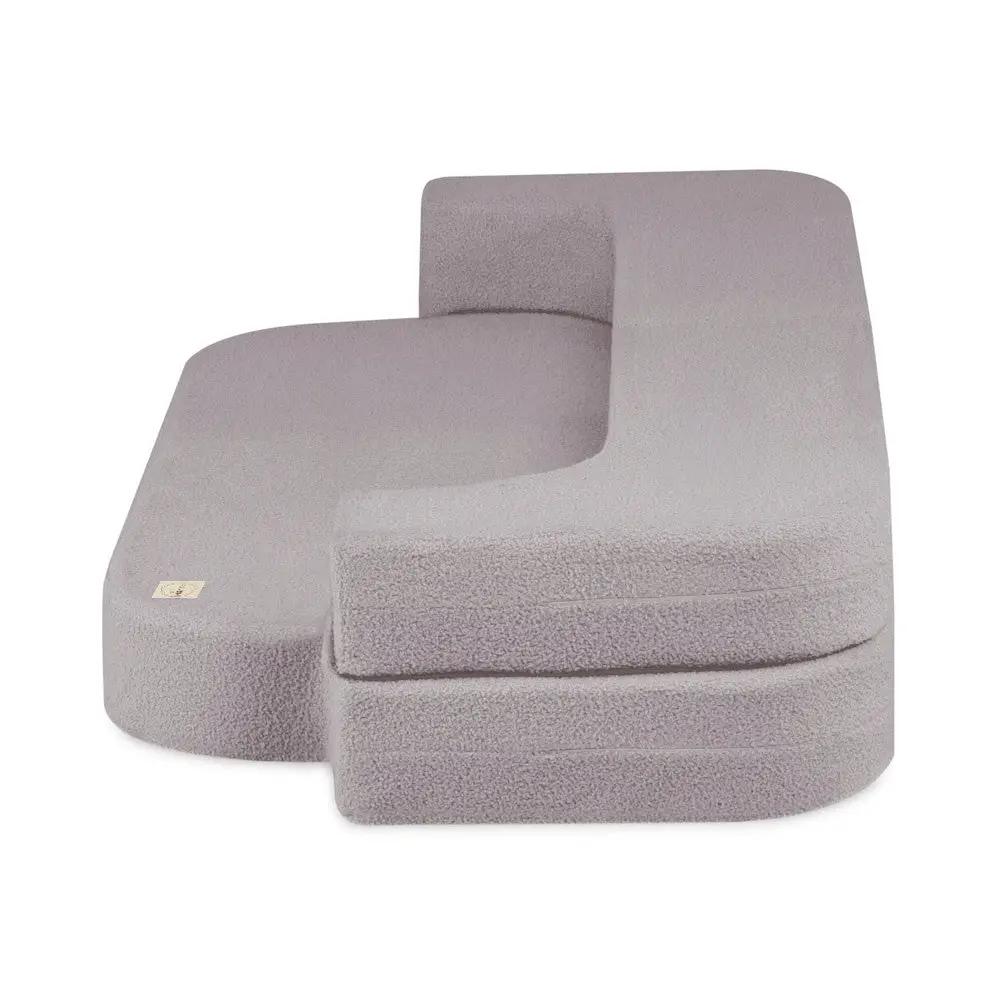 Canapé-lit Foldie - Agneau gris, lavable, imperméable - Plush Nest by Misioo