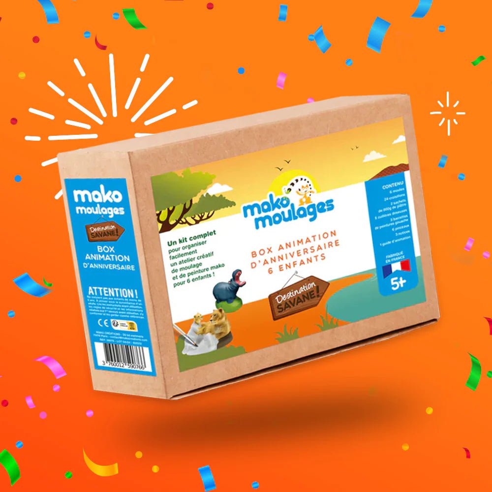 Box Animation Anniversaire - Mako Moulages Savane - Mako Créations - myplayground