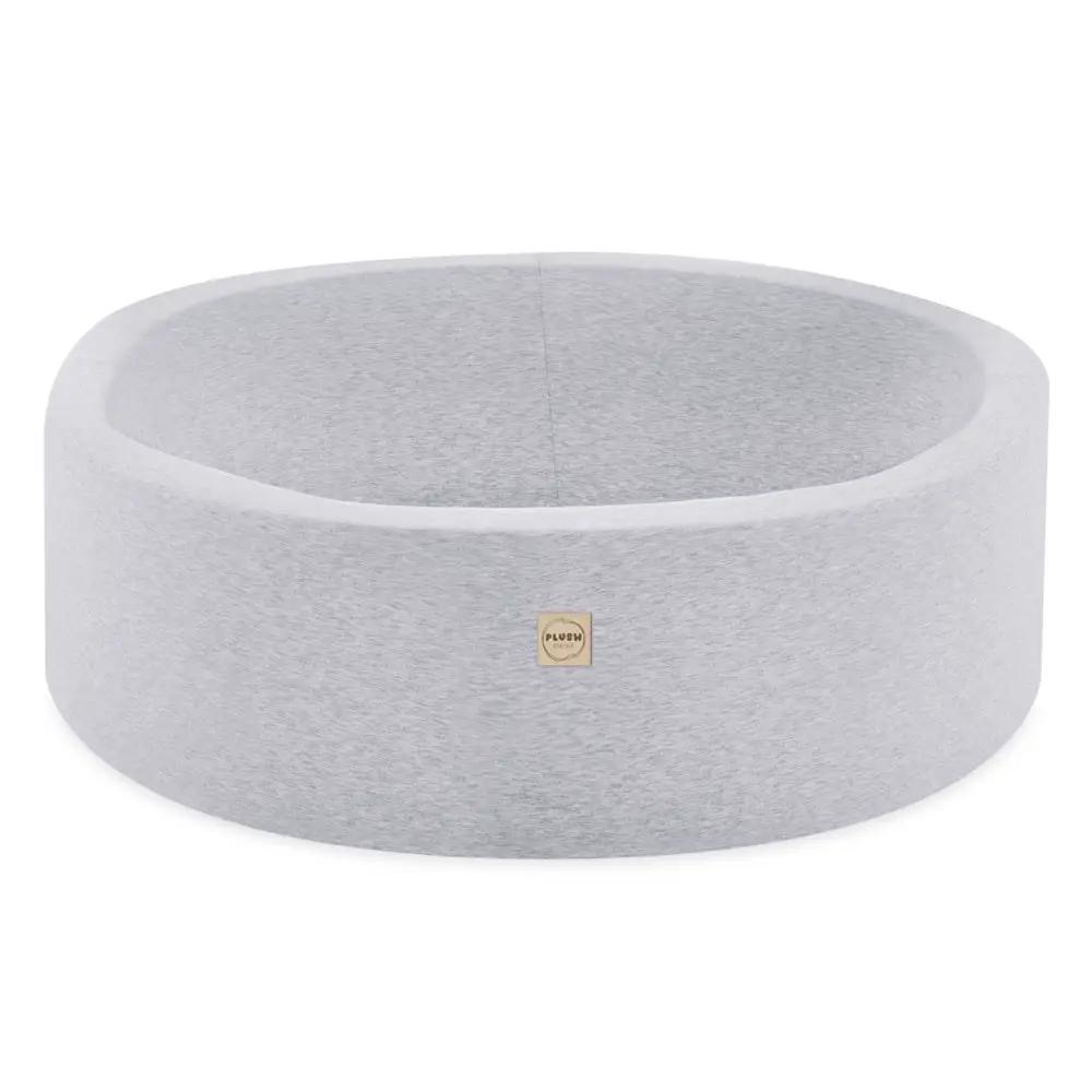 Terrain de jeu Dry pool 90x30 + triangle (+200 balles : perle, argent, rose clair) - Gris clair smart - PLUSH NEST by Misioo