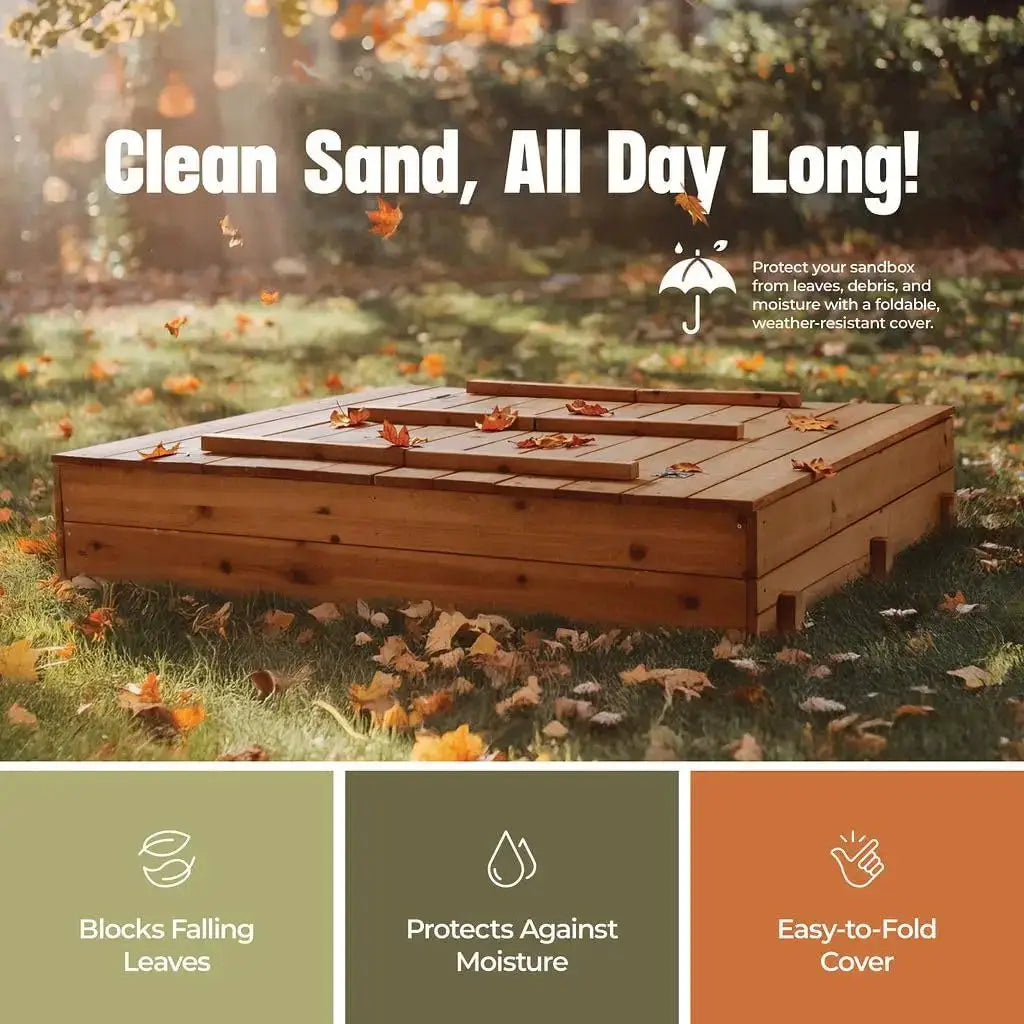 Play 22 | Grand bac à sable en bois pour enfants avec couvercle by myplayground