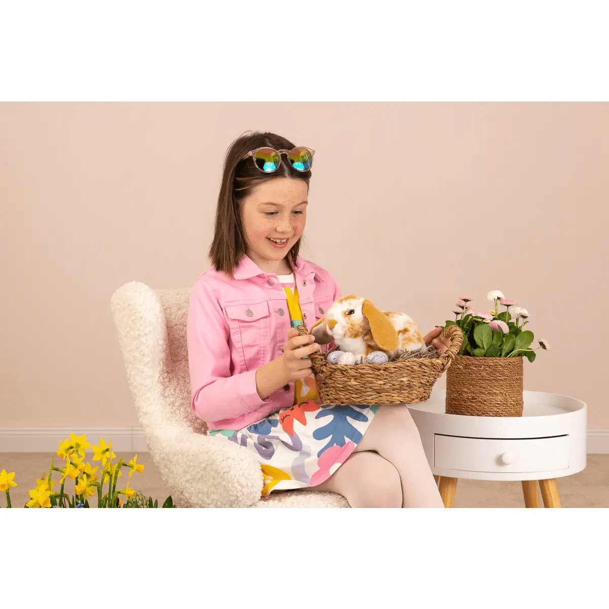 Lapin bélier bicolor 23 cm - jouet en peluche - Teddy Hermann - myplayground