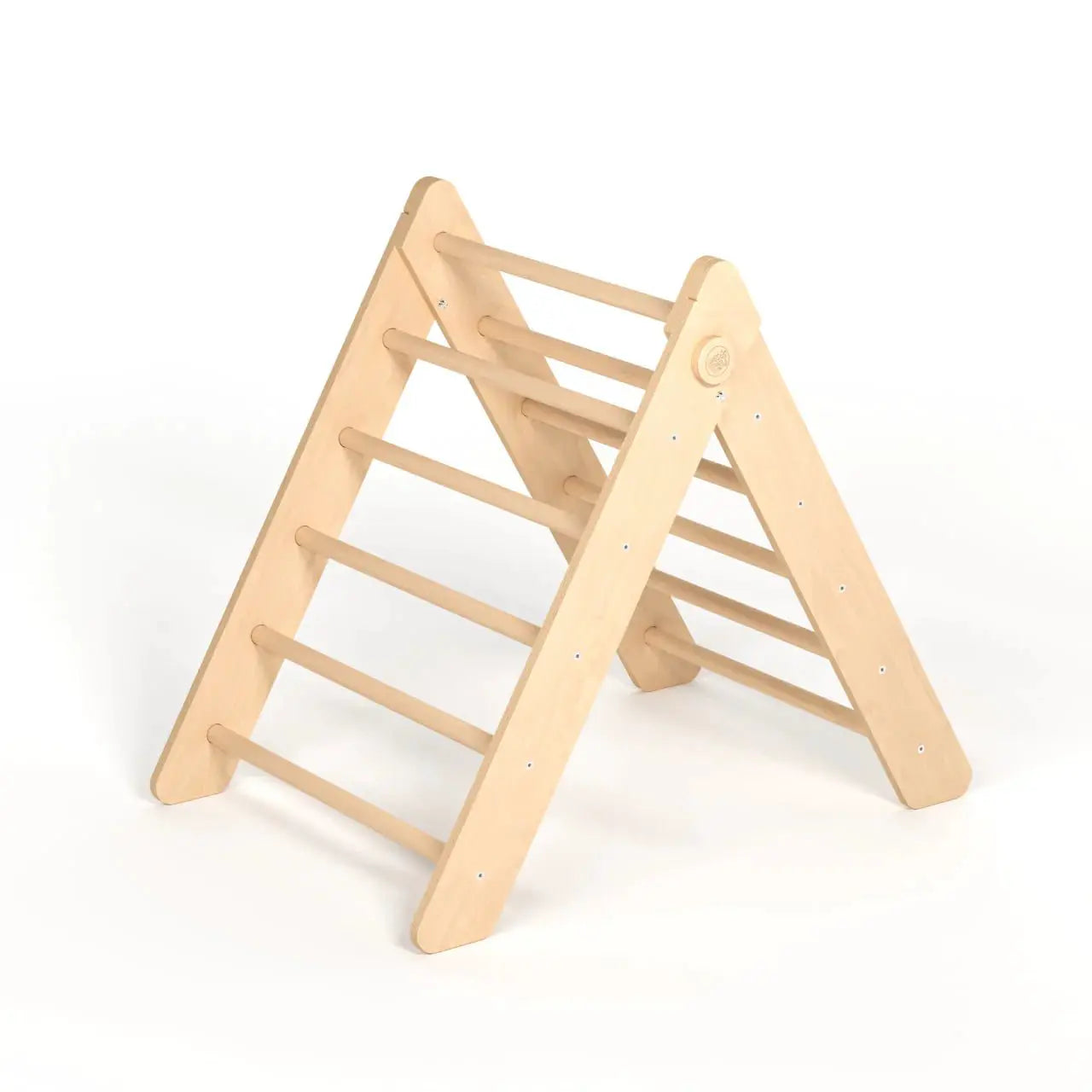 Ensemble triangle de motricité pikler et planche - couleur nature, bois brut, 12 à 18 mois - BusyKids by BusyKids