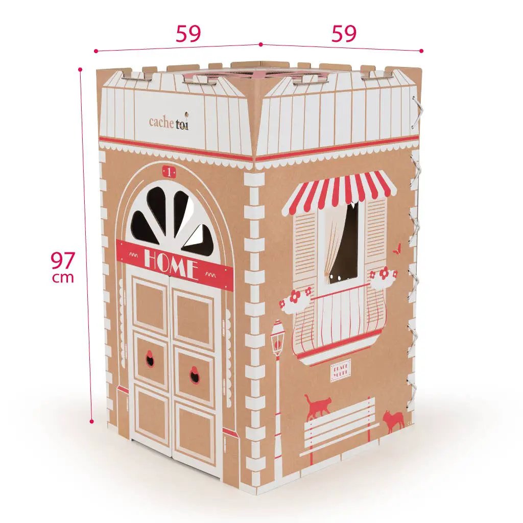 CACHE TOI cabane pliable made in France en carton - HOME by CACHE TOI