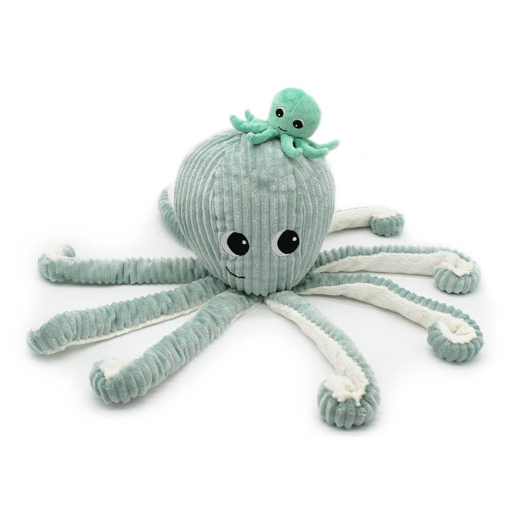 Ptipotos - Octopus Mum & Baby Mint 18 Pouces (45 cm) - Les Déglingos, France - myplayground