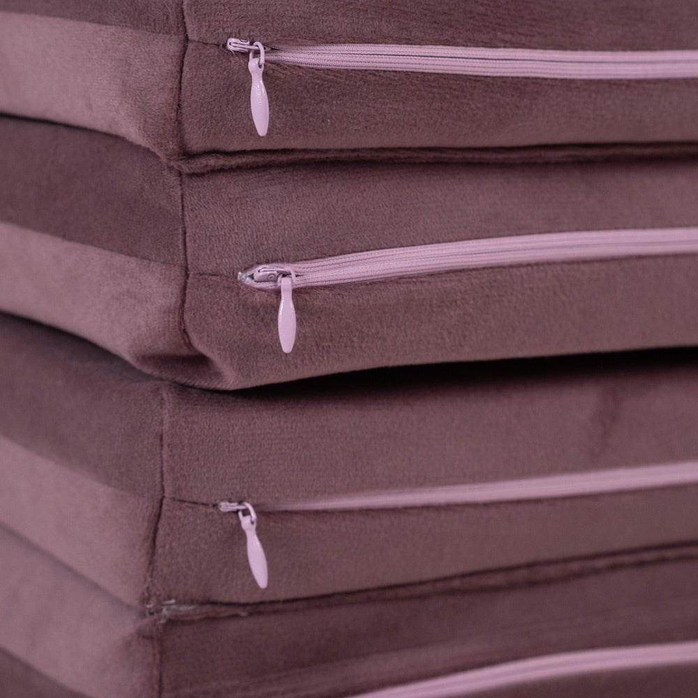 Tapis Fleur - 160x160x5 cm, velours lilas, tapis de jeu - Plush Nest - myplayground