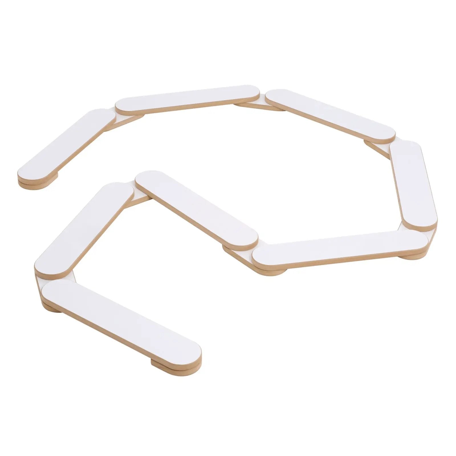Parcours d’équilibre pour enfants - Bois blanc, jouet montessori, équilibre enfant - Plush nest by Misioo