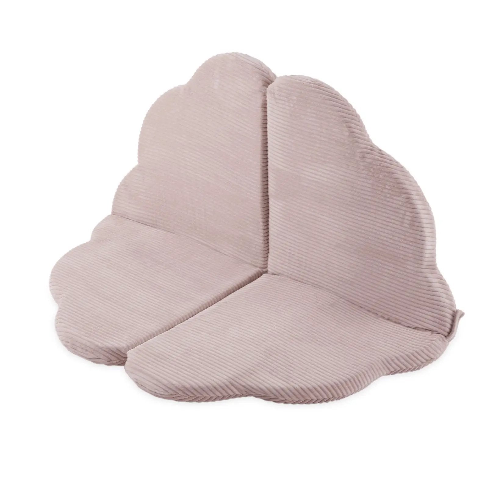 Tapis fleur - 15x115x5 cm, velours côtelé rose clair moelleux, tapis de jeu - Plush Nest by Misioo