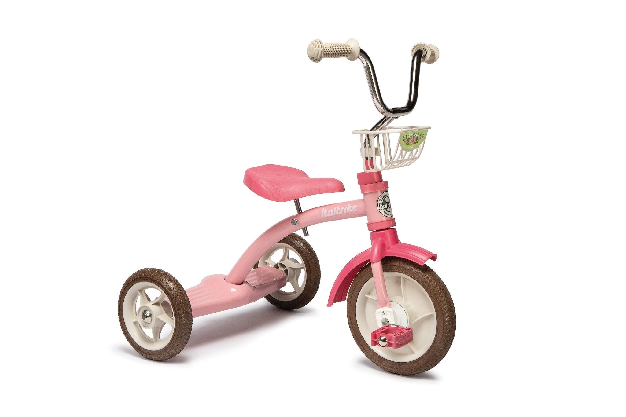 Tricycle Italtrike Classic Line Pour Enfants 2 à 5 Ans Châssis Métal Guidon Chromé Roues Durables by Italtrike
