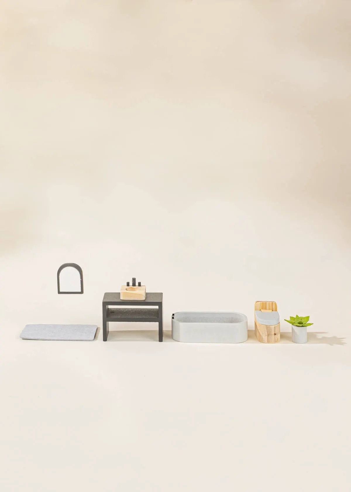 Meubles et accessoires de salle de bain pour maison de poupée - bois - Coco Village by Coco Village