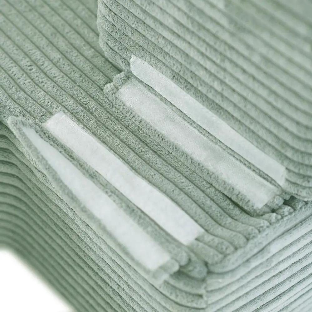 Canapé-lit Foldie - Velours côtelé vert premium, lavable, imperméable - Plush Nest by Misioo