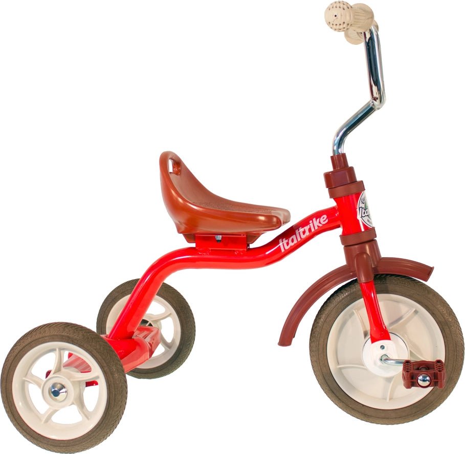 Tricycle Italtrike Super Touring Rouge Pour Enfants 2 À 5 Ans Métal Robuste Guidon Chromé Roues Gomme by Italtrike