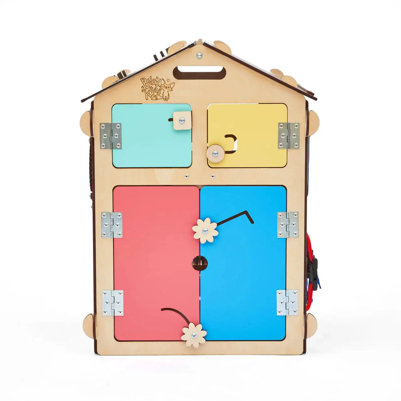 Maisonnette Éducative - Bois Natura, 12 à 18 mois - BusyKids by BusyKids