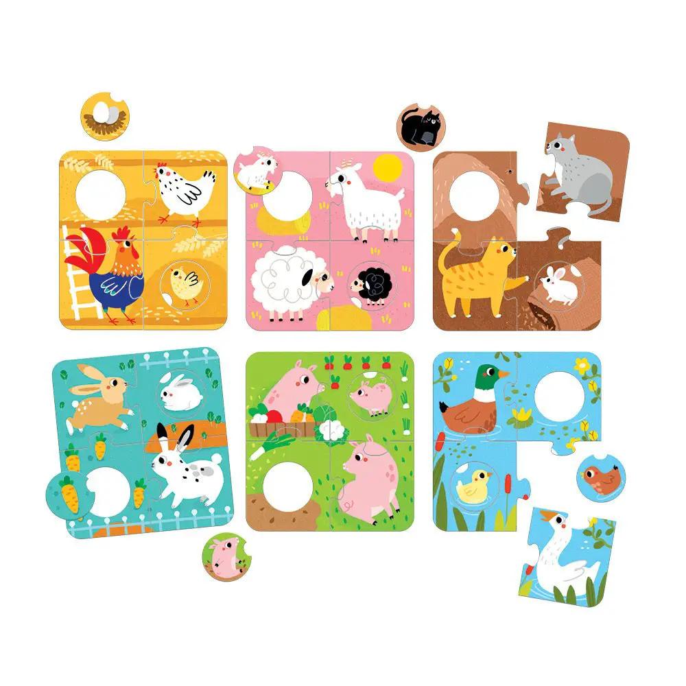 Puzzle Associe les Animaux de la Ferme - Banana Panda by Banana Panda
