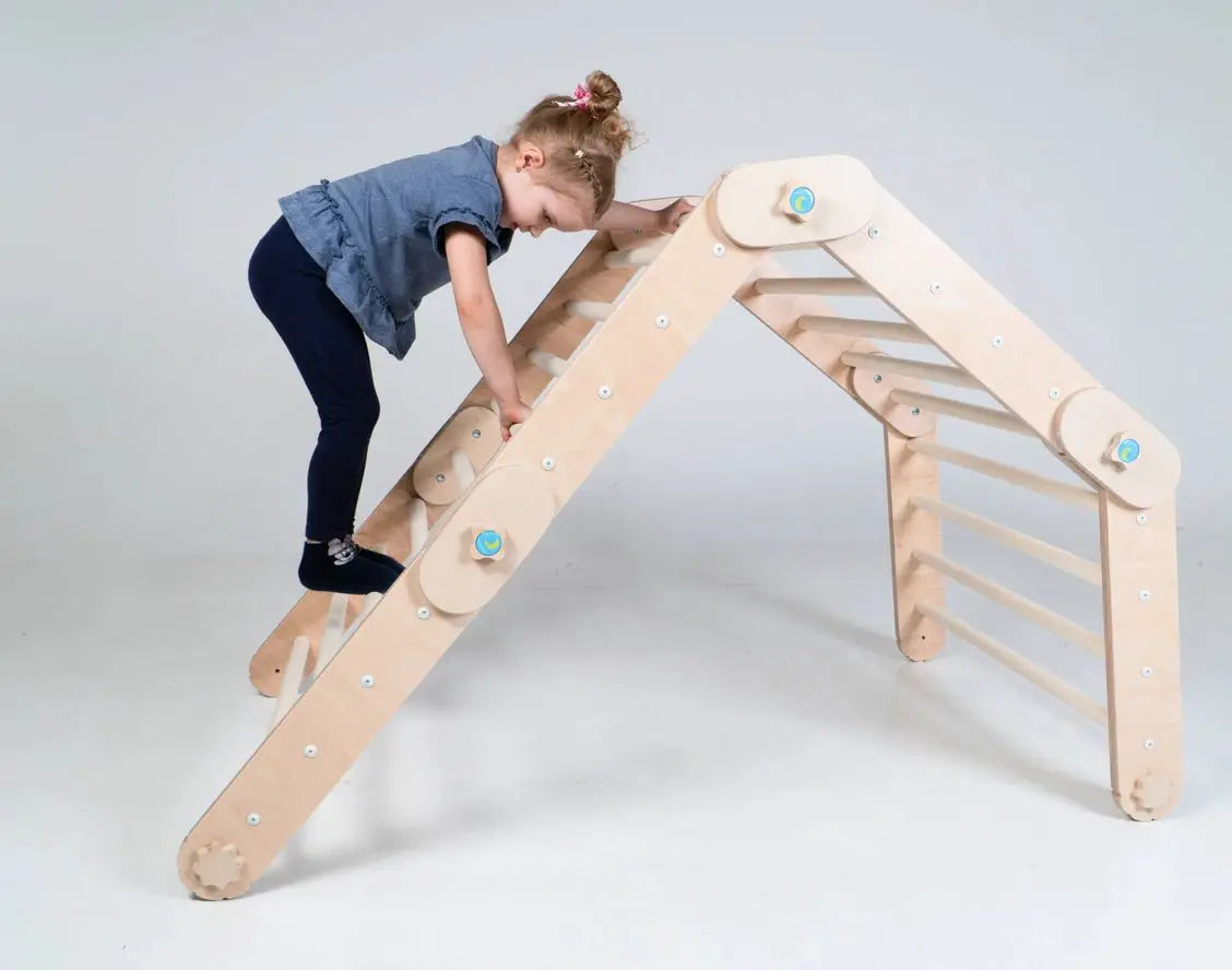 Triangle d'escalade, salle d'escalade Montessori, Climber, Pikler - Jeu de motricité enfant - Happymoon by HappyMoon