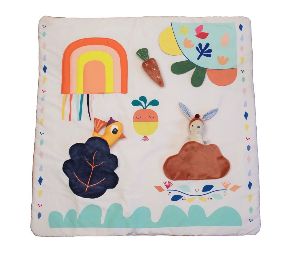Tapis d'Éveil Gabin Lapin - 80 x 80 cm - Ebulobo - myplayground