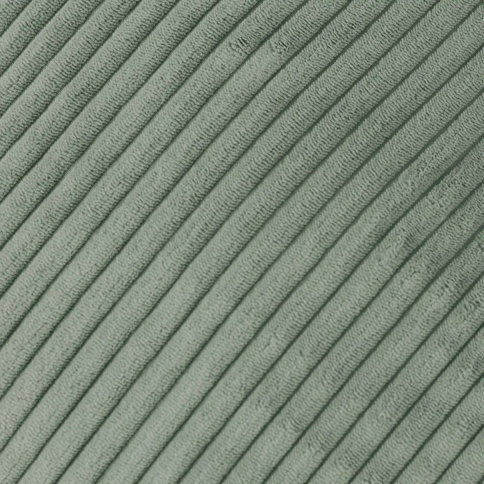 Fauteuil carré Puffy - 77x67x50, vert velours côtelé, pouf - Plush Nest by Misioo