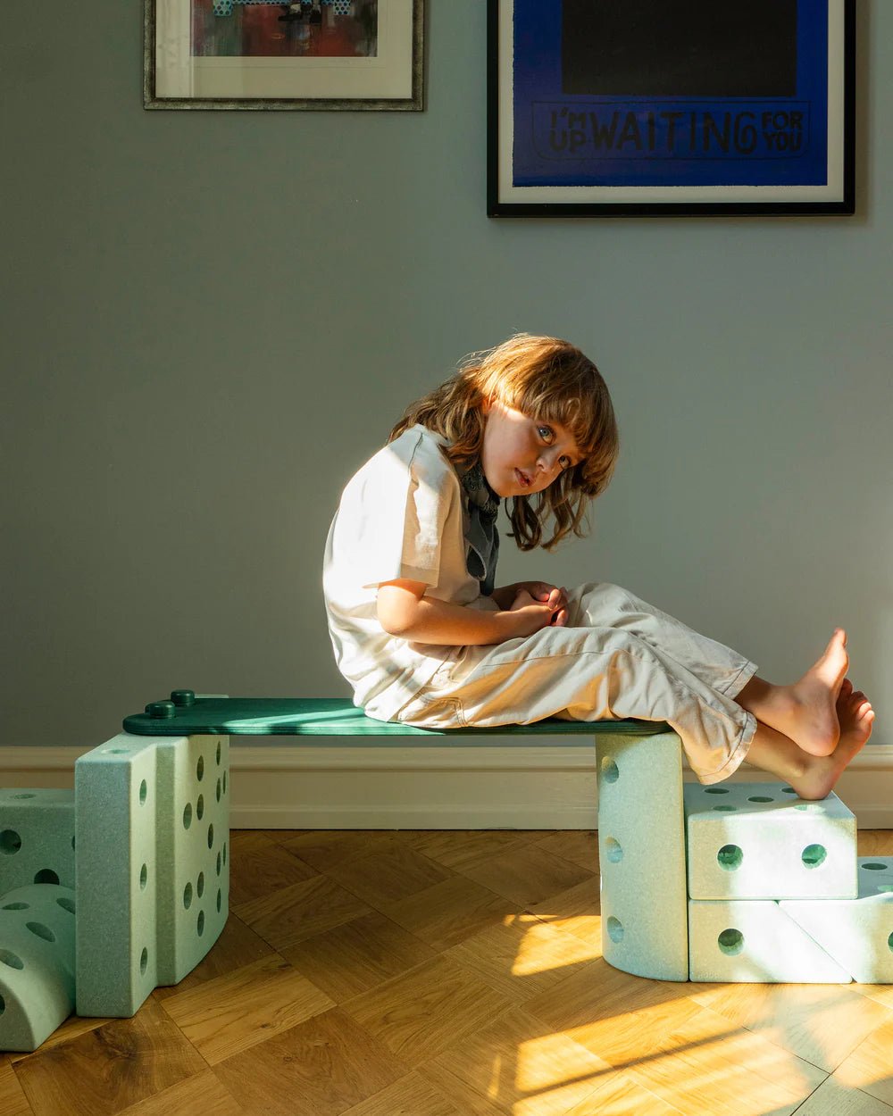 2x Poutres d'équilibre - Forest Green - Modu - myplayground