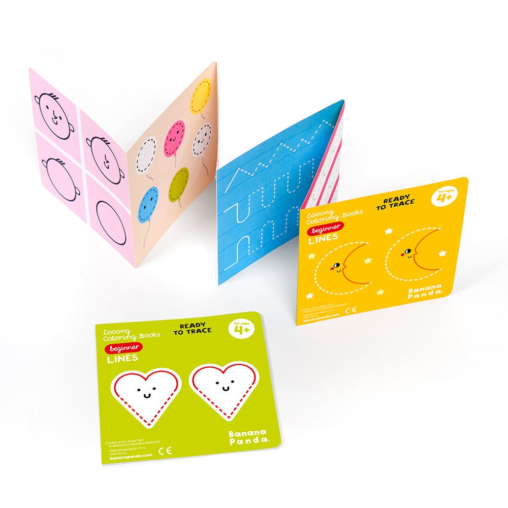 Livres de Coloriage Looong Prêts à Tracer - Lignes pour Débutants - Banana Panda - myplayground