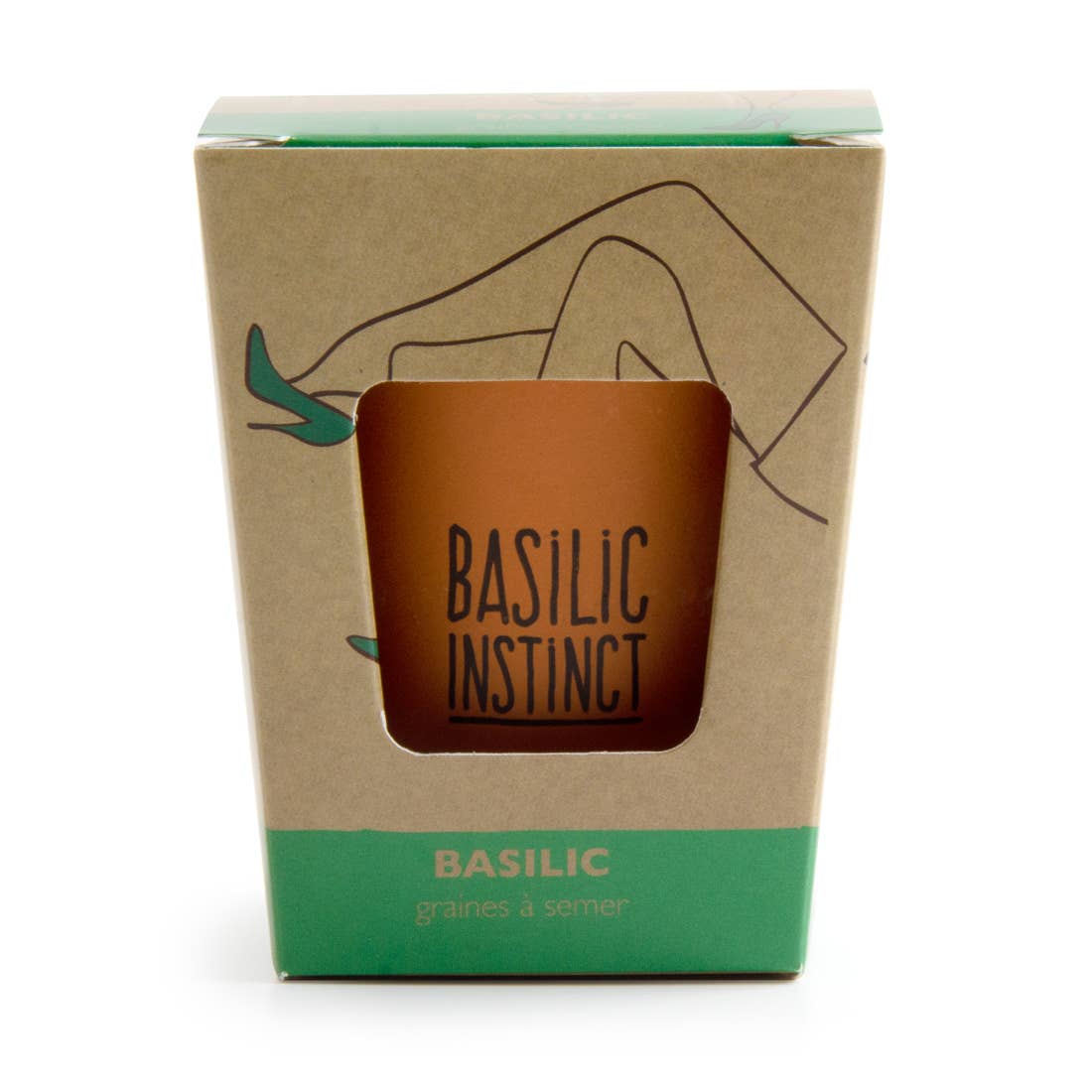 Kit message "Basilic Instinct" Basilic - Kit créatif de jardinage Enfant by Radis Et Capucine