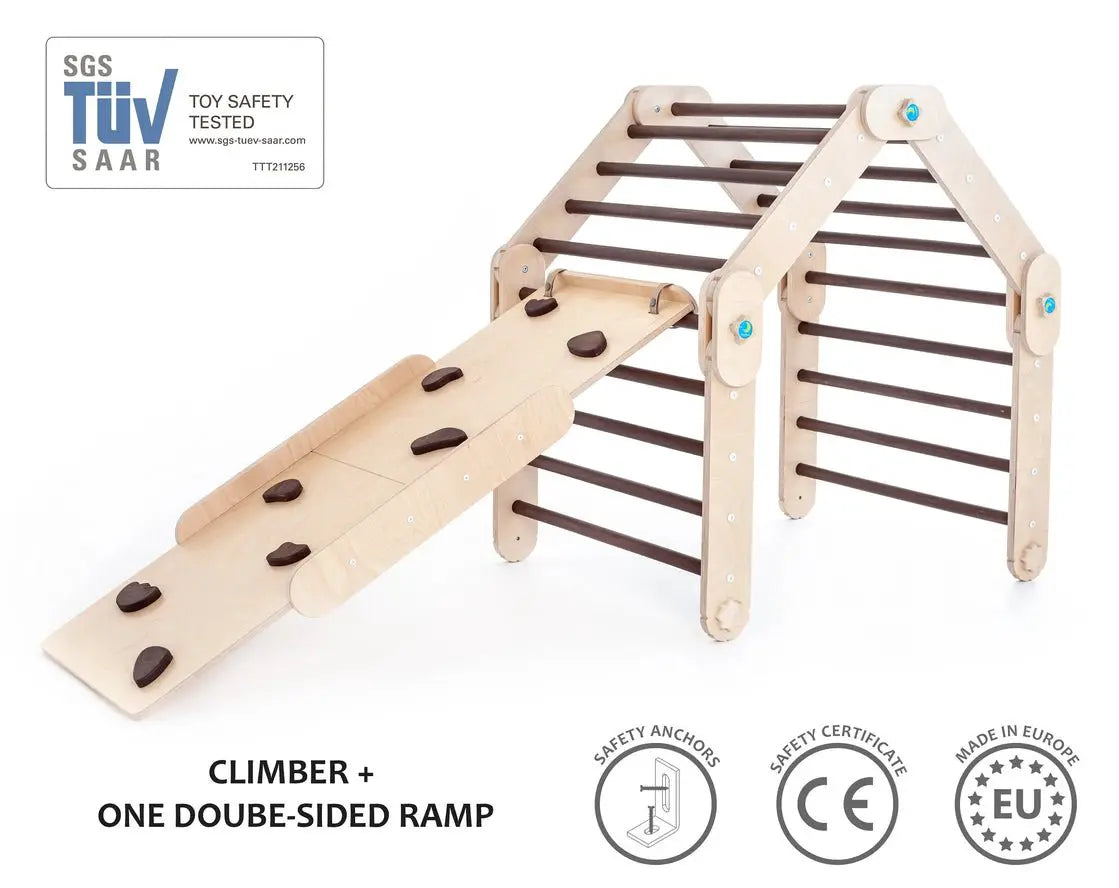 Gymnase d'Activité Pikler Transformable Foncé - Happymoon by HappyMoon