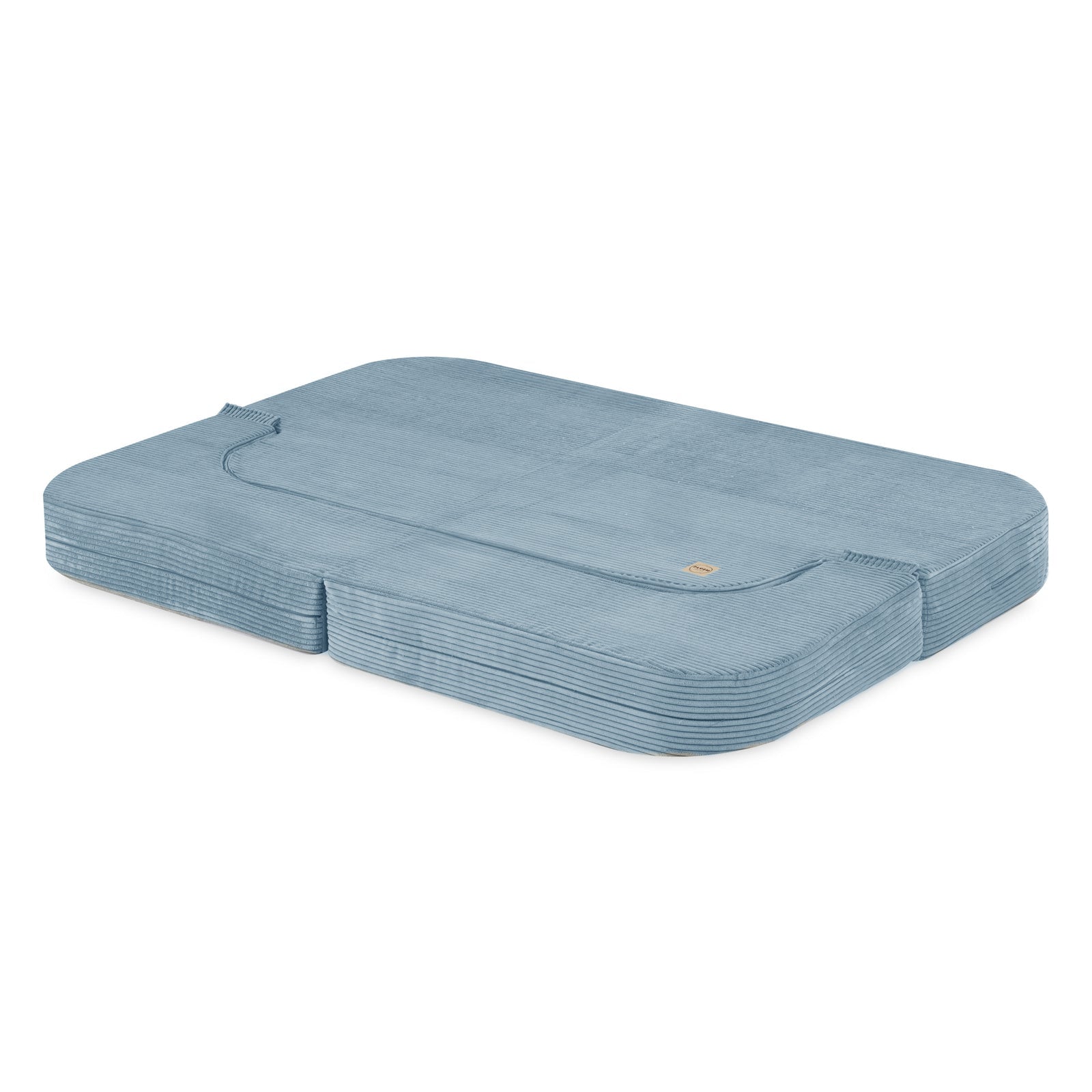 Canapé - lit Foldie - Velours côtelé bleu premium, lavable, imperméable - Plush Nest - myplayground