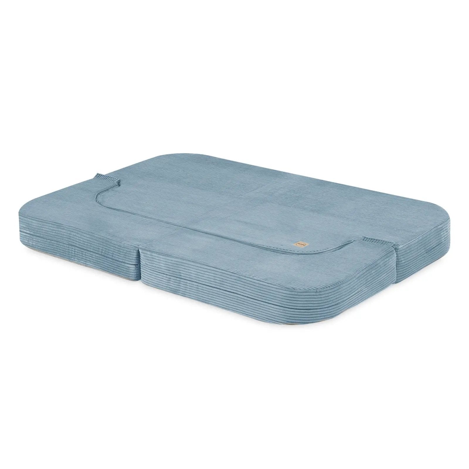 Canapé-lit Foldie - Velours côtelé bleu premium, lavable, imperméable - Plush Nest by Misioo