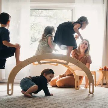 PlayArch XL Grand Appareil de Grimpe et de Bascule - Bois - All Circles - myplayground