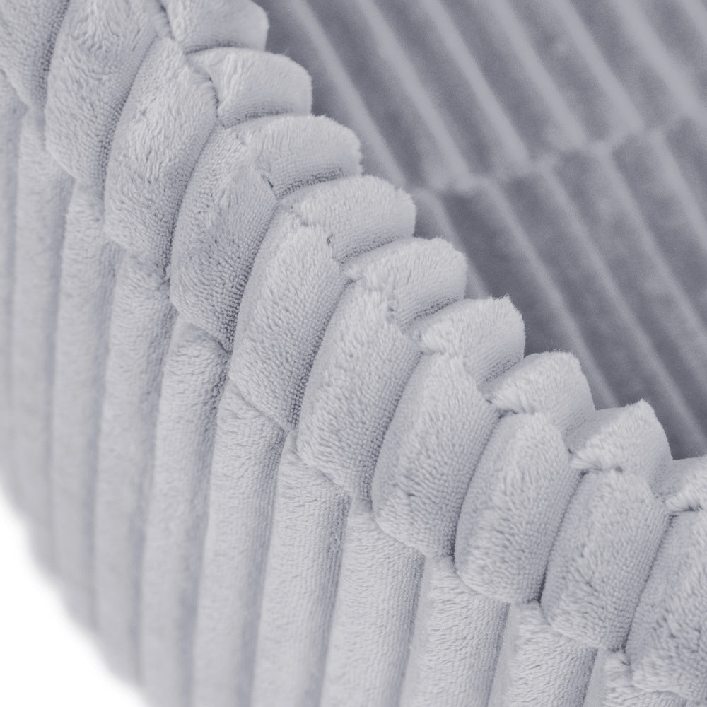 Piscine à balles - ronde 90x30 cm, Gris Puffy Lamell (+ 200 boules perle, bleue, argent ) – Plush Nest - myplayground