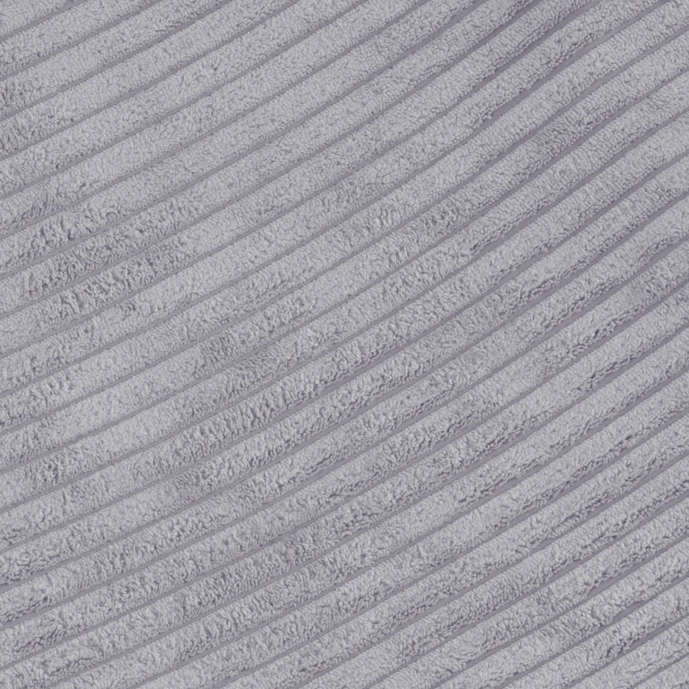 Pouf 60x60 cm - Coussin de sol, velours côtelé gris premium - Plush Nest - myplayground